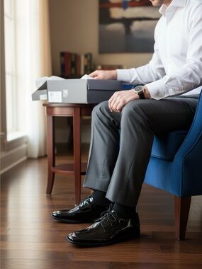 🌻 Stacy Adams Patent Leather Square Toe Oxford Shoes #819